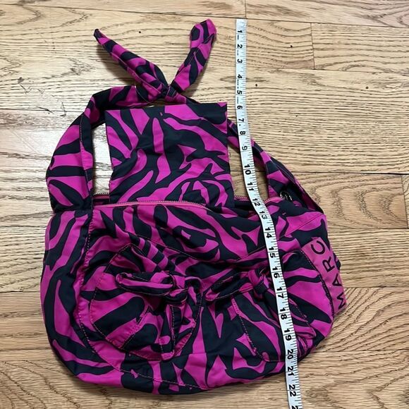 MARC JACOB SLOUCHY PINK & BLACK SHOULDER BAG - Picture 8 of 9